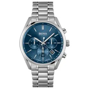 Hugo Boss Men’s Chronograph Stainless Steel Blue Dial 44mm Watch 1513818 UAE DUBAI AJMAN SHARJAH ABU DHABI RAS AL KHAIMA UMM UL QUWAIN ALAIN FUJAIRAH