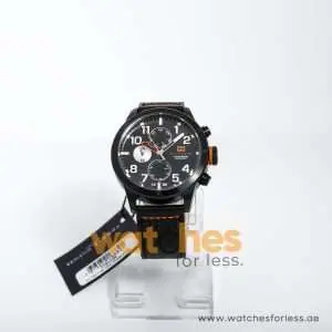 Tommy Hilfiger Men’s Quartz Black Leather Strap Black Dial 46mm Watch 1791136 UAE DUBAI AJMAN SHARJAH ABU DHABI RAS AL KHAIMA UMM UL QUWAIN ALAIN FUJAIRAH