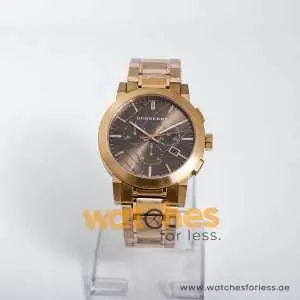 Burberry Men’s Swiss Made Gold-Tone Stainless Steel Grey Dial 42mm Watch BU9353 UAE DUBAI AJMAN SHARJAH ABU DHABI RAS AL KHAIMA UMM UL QUWAIN ALAIN FUJAIRAH