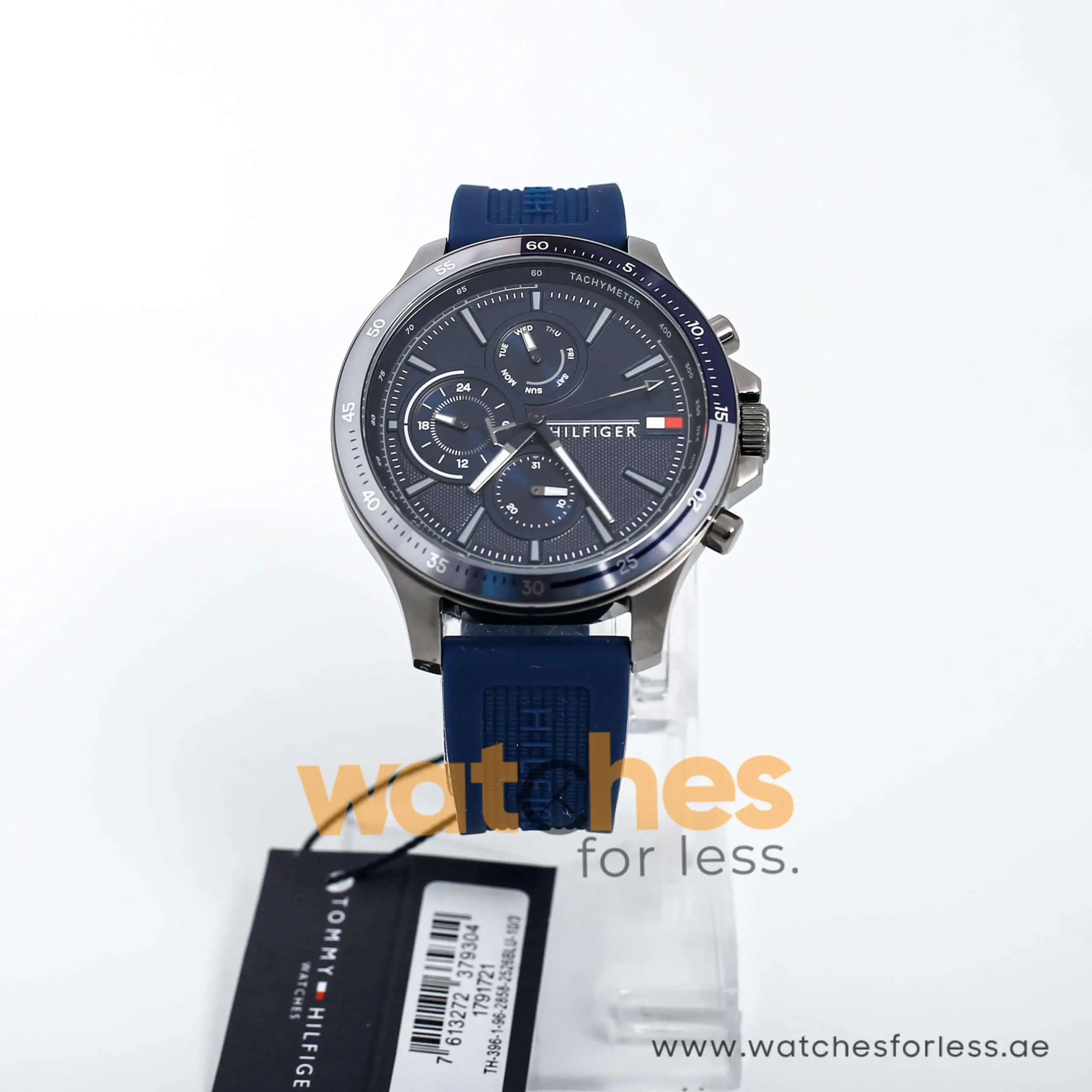 Tommy Hilfiger Men’s Quartz Silicone Strap Blue Dial 46mm Watch 1791721 UAE DUBAI AJMAN SHARJAH ABU DHABI RAS AL KHAIMA UMM UL QUWAIN ALAIN FUJAIRAH