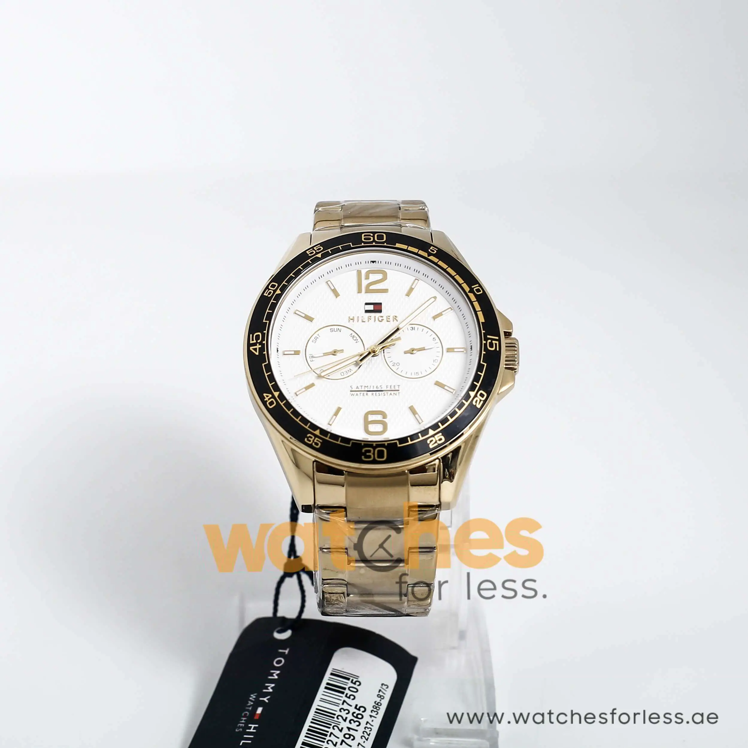 Tommy Hilfiger Men’s Quartz Stainless Steel Silver Dial 46mm Watch 1791365 UAE DUBAI AJMAN SHARJAH ABU DHABI RAS AL KHAIMA UMM UL QUWAIN ALAIN FUJAIRAH