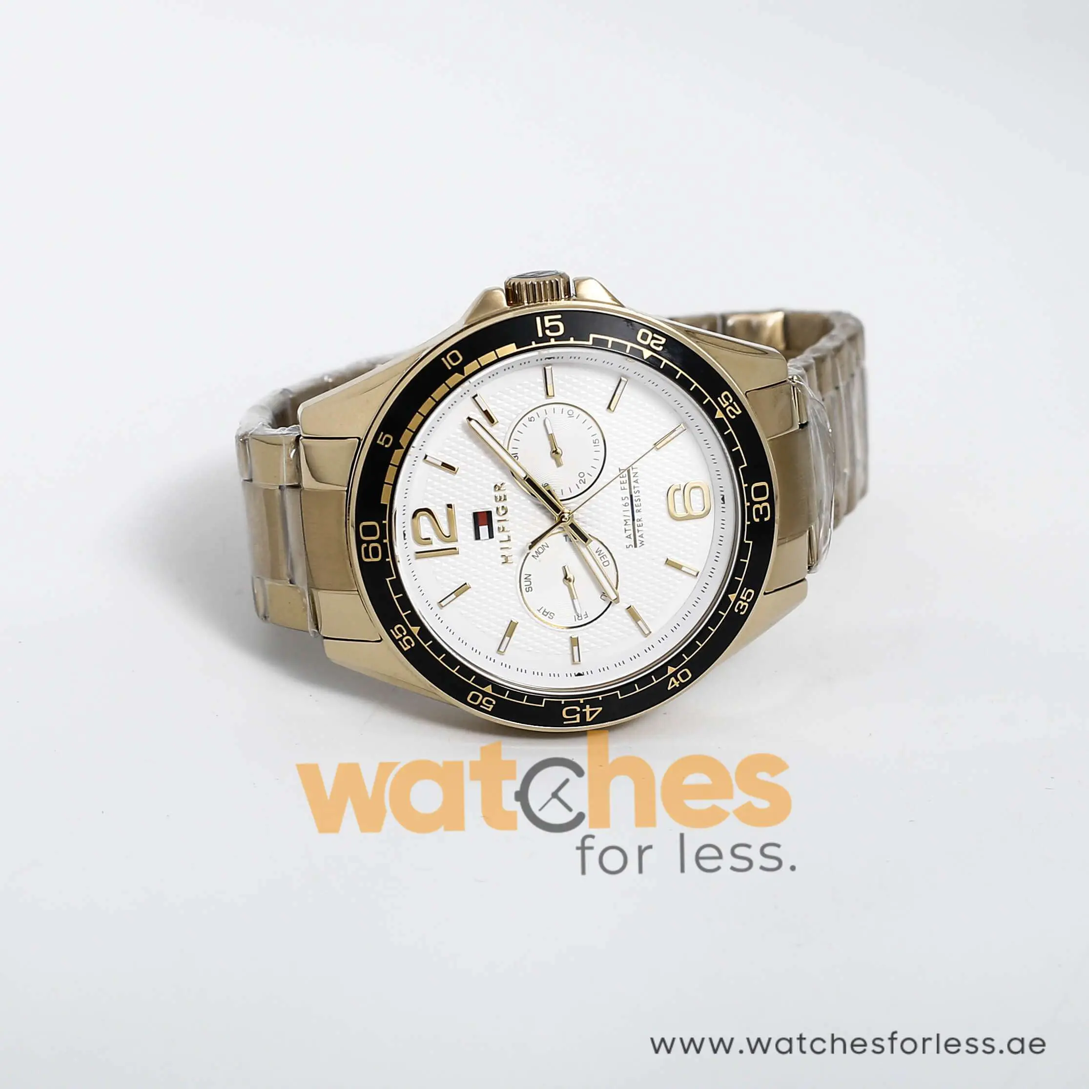 Tommy Hilfiger Men’s Quartz Stainless Steel Silver Dial 46mm Watch 1791365 UAE DUBAI AJMAN SHARJAH ABU DHABI RAS AL KHAIMA UMM UL QUWAIN ALAIN FUJAIRAH