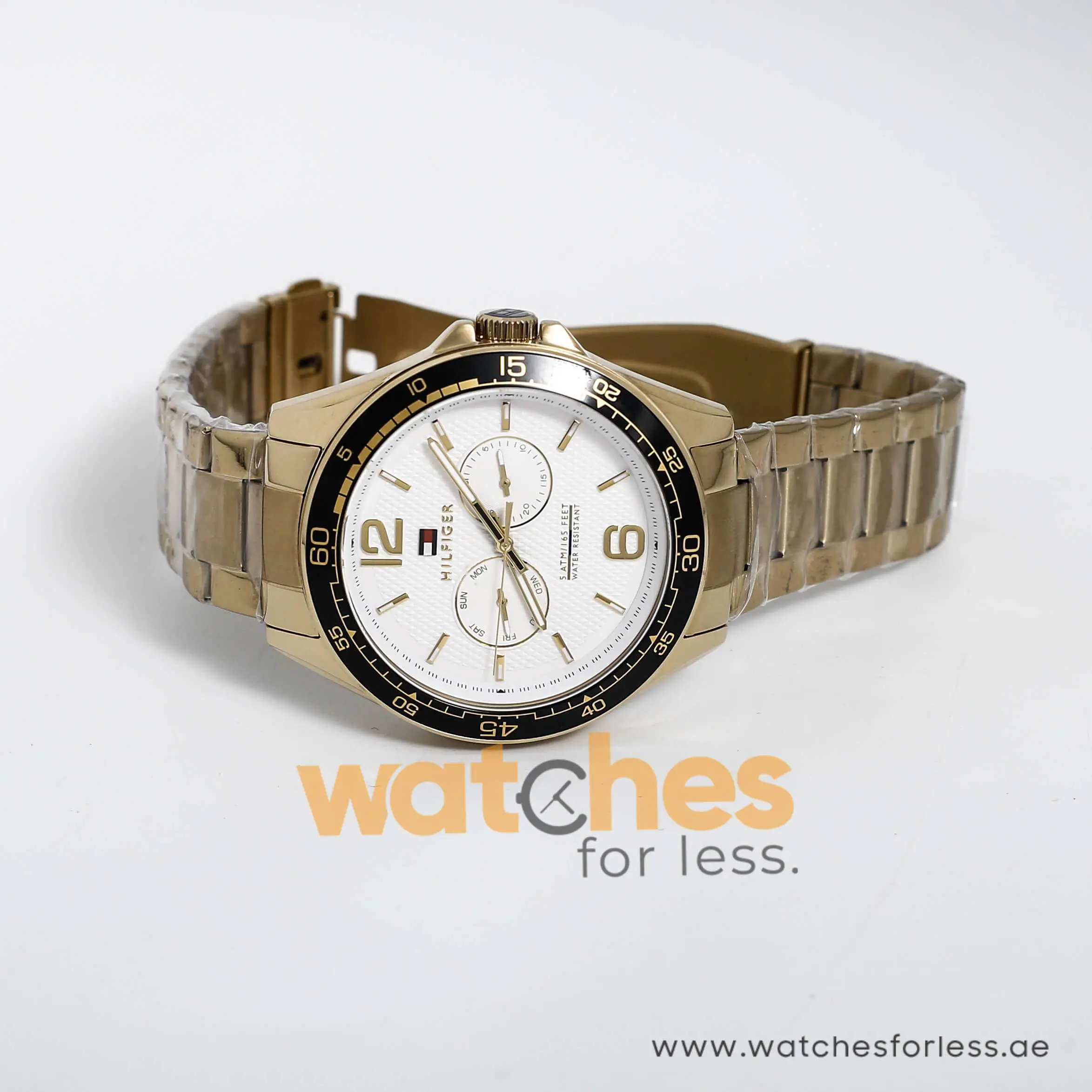 Tommy Hilfiger Men’s Quartz Stainless Steel Silver Dial 46mm Watch 1791365 UAE DUBAI AJMAN SHARJAH ABU DHABI RAS AL KHAIMA UMM UL QUWAIN ALAIN FUJAIRAH
