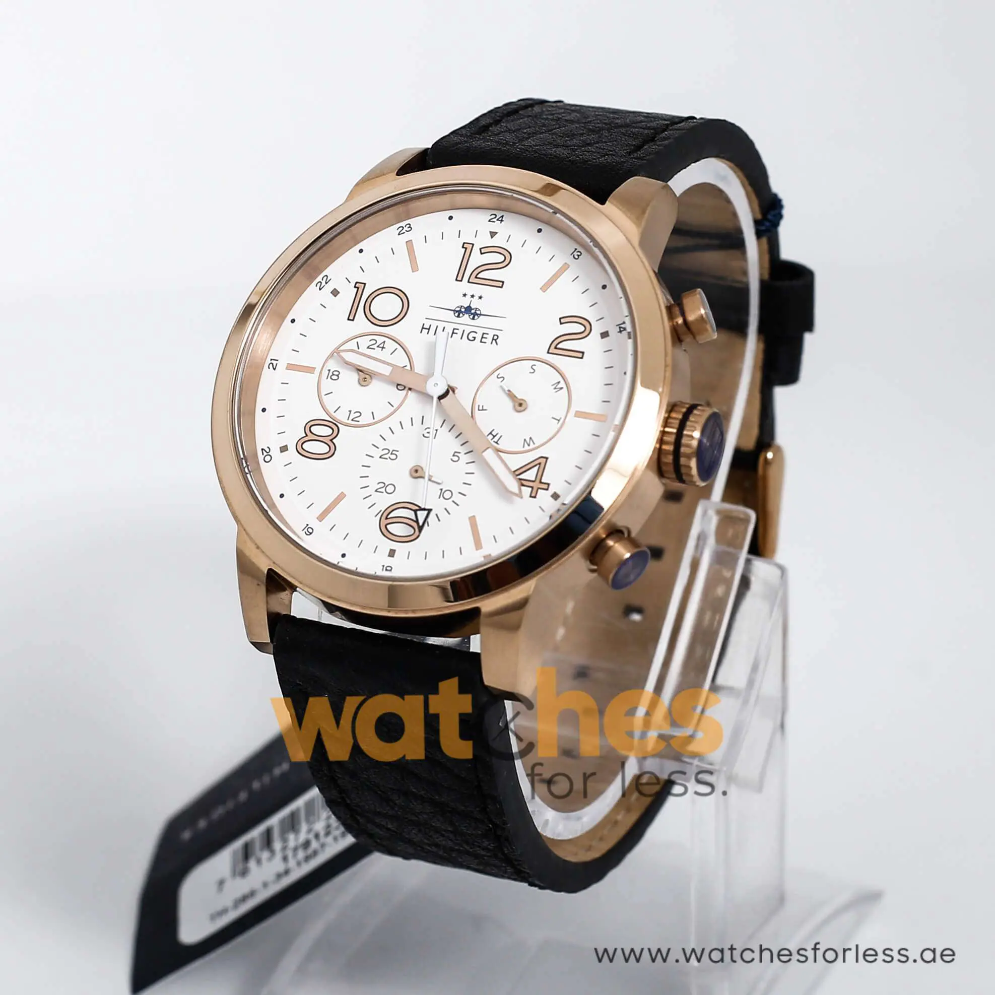 Tommy Hilfiger Men’s Quartz Leather Strap White Dial 46mm Watch 1791236 UAE DUBAI AJMAN SHARJAH ABU DHABI RAS AL KHAIMA UMM UL QUWAIN ALAIN FUJAIRAH