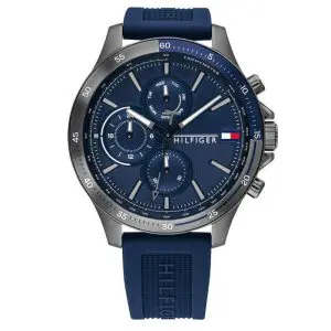 Tommy Hilfiger Men’s Quartz Silicone Strap Blue Dial 46mm Watch 1791721 UAE DUBAI AJMAN SHARJAH ABU DHABI RAS AL KHAIMA UMM UL QUWAIN ALAIN FUJAIRAH