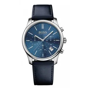 Hugo Boss Men’s Quartz Leather Strap Blue Dial 42mm Watch 1513431 UAE DUBAI AJMAN SHARJAH ABU DHABI RAS AL KHAIMA UMM UL QUWAIN ALAIN FUJAIRAH
