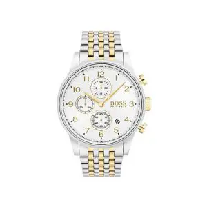 Hugo Boss Men’s Chronograph Quartz Stainless Steel White Dial 44mm Watch 1513499 UAE DUBAI AJMAN SHARJAH ABU DHABI RAS AL KHAIMA UMM UL QUWAIN ALAIN FUJAIRAH