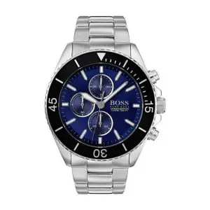Hugo Boss Men’s Chronograph Quartz Stainless Steel Blue Dial 44mm Watch 1513704 UAE DUBAI AJMAN SHARJAH ABU DHABI RAS AL KHAIMA UMM UL QUWAIN ALAIN FUJAIRAH