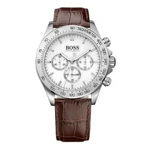 Hugo Boss Men’s Quartz Leather Strap White Dial 44mm Watch 1513175 UAE DUBAI AJMAN SHARJAH ABU DHABI RAS AL KHAIMA UMM UL QUWAIN ALAIN FUJAIRAH