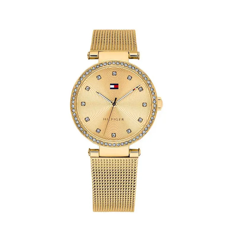 Tommy Hilfiger Women’s Quartz Stainless Steel Gold Dial 32mm Watch 1781864 UAE DUBAI AJMAN SHARJAH ABU DHABI RAS AL KHAIMA UMM UL QUWAIN ALAIN FUJAIRAH