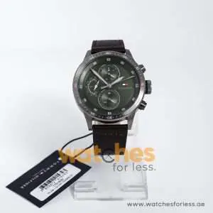 Tommy Hilfiger Men’s Quartz Leather Strap Green Dial 46mm Watch 1791809 UAE DUBAI AJMAN SHARJAH ABU DHABI RAS AL KHAIMA UMM UL QUWAIN ALAIN FUJAIRAH