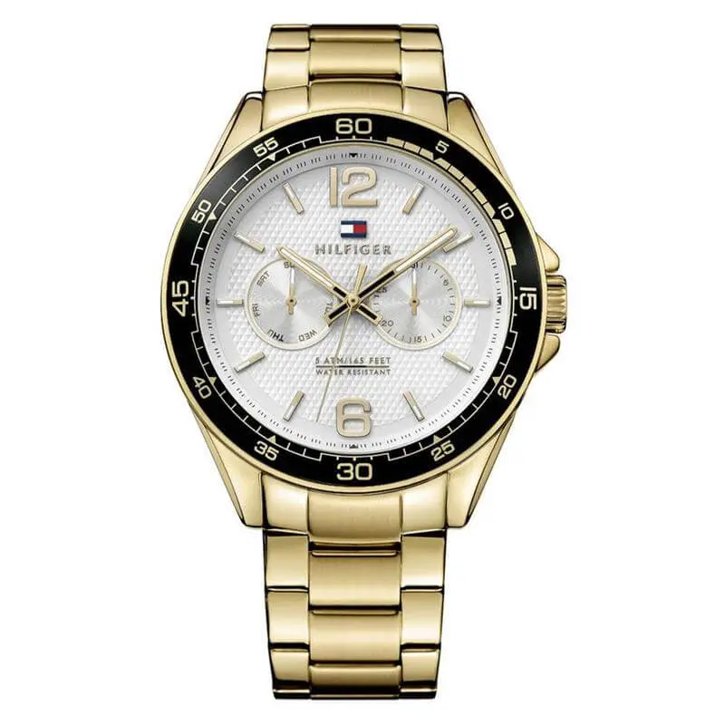 Tommy Hilfiger Men’s Quartz Stainless Steel Silver Dial 46mm Watch 1791365 UAE DUBAI AJMAN SHARJAH ABU DHABI RAS AL KHAIMA UMM UL QUWAIN ALAIN FUJAIRAH