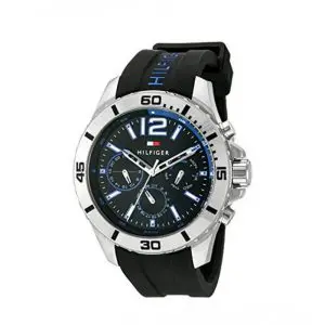 Tommy Hilfiger Men’s Quartz Black Silicone Strap Black Dial 46mm Watch 1791143 UAE DUBAI AJMAN SHARJAH ABU DHABI RAS AL KHAIMA UMM UL QUWAIN ALAIN FUJAIRAH