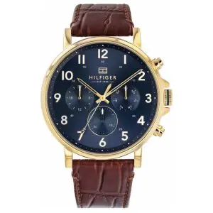 Tommy Hilfiger Men’s Quartz Blue Dial Leather Strap 46mm Watch 1710380 UAE DUBAI AJMAN SHARJAH ABU DHABI RAS AL KHAIMA UMM UL QUWAIN ALAIN FUJAIRAH