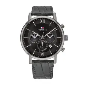 Tommy Hilfiger Men’s Quartz Leather Strap Black Dial 44mm Watch 1710395 UAE DUBAI AJMAN SHARJAH ABU DHABI RAS AL KHAIMA UMM UL QUWAIN ALAIN FUJAIRAH