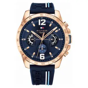 Tommy Hilfiger Men’s Quartz Blue Silicone Strap Blue Dial 46mm Watch 1791474 UAE DUBAI AJMAN SHARJAH ABU DHABI RAS AL KHAIMA UMM UL QUWAIN ALAIN FUJAIRAH