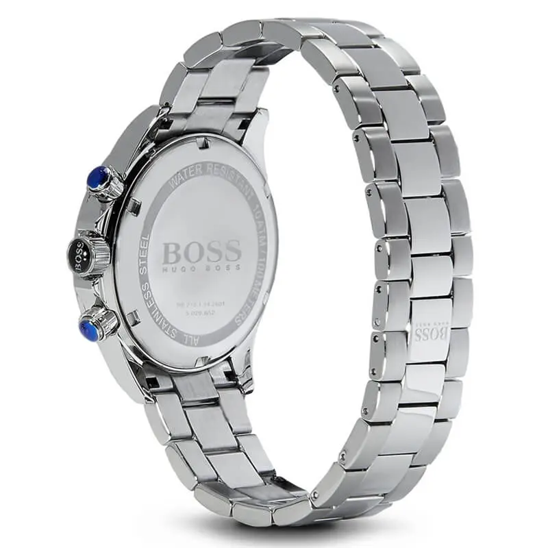 Hugo Boss Men’s Chronograph Quartz Stainless Steel Blue Dial 46mm Watch 1512963 UAE DUBAI AJMAN SHARJAH ABU DHABI RAS AL KHAIMA UMM UL QUWAIN ALAIN FUJAIRAH
