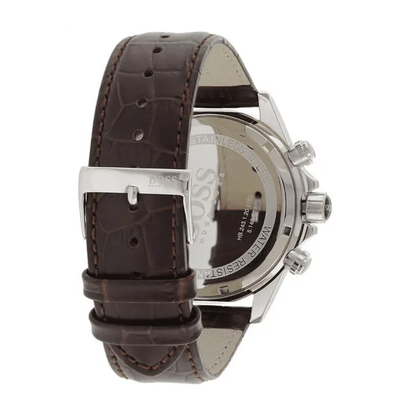 Hugo Boss Men’s Quartz Leather Strap White Dial 44mm Watch 1513175 UAE DUBAI AJMAN SHARJAH ABU DHABI RAS AL KHAIMA UMM UL QUWAIN ALAIN FUJAIRAH