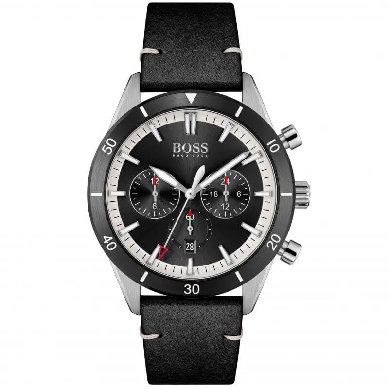 Hugo Boss Men’s Quartz Leather Strap Black Dial 44mm Watch 1513864 UAE DUBAI AJMAN SHARJAH ABU DHABI RAS AL KHAIMA UMM UL QUWAIN ALAIN FUJAIRAH