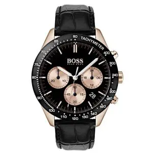 Hugo Boss Men’s Quartz Leather Strap Black Dial 42mm Watch 1513580 UAE DUBAI AJMAN SHARJAH ABU DHABI RAS AL KHAIMA UMM UL QUWAIN ALAIN FUJAIRAH