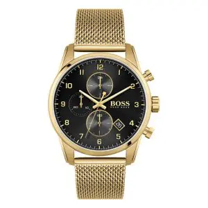 Hugo Boss Men’s Chronograph Quartz Stainless Steel Black Dial 44mm Watch 1513838 UAE DUBAI AJMAN SHARJAH ABU DHABI RAS AL KHAIMA UMM UL QUWAIN ALAIN FUJAIRAH
