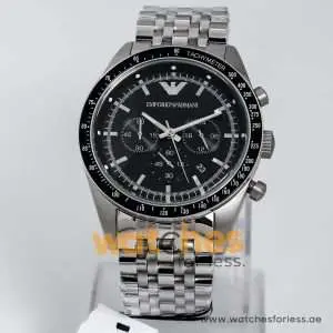 Emporio Armani Men’s Chronograph Quartz Stainless Steel Black Dial 46mm Watch AR5988 UAE DUBAI AJMAN SHARJAH ABU DHABI RAS AL KHAIMA UMM UL QUWAIN ALAIN FUJAIRAH