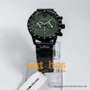 Emporio Armani Men’s Chronograph Stainless Steel Green Dial 43mm Watch AR11472 UAE DUBAI AJMAN SHARJAH ABU DHABI RAS AL KHAIMA UMM UL QUWAIN ALAIN FUJAIRAH