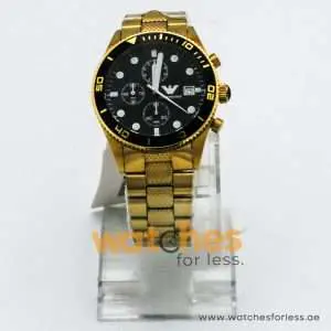 Emporio Armani Men’s Chronograph Quartz Stainless Steel Black Dial 42mm Watch AR5857 UAE DUBAI AJMAN SHARJAH ABU DHABI RAS AL KHAIMA UMM UL QUWAIN ALAIN FUJAIRAH