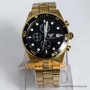 Emporio Armani Men’s Chronograph Quartz Stainless Steel Black Dial 42mm Watch AR5857 UAE DUBAI AJMAN SHARJAH ABU DHABI RAS AL KHAIMA UMM UL QUWAIN ALAIN FUJAIRAH