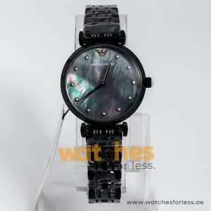 Emporio Armani Women’s Quartz Stainless Steel Black Mother of Pearl Dial 32mm Watch AR11268 UAE DUBAI AJMAN SHARJAH ABU DHABI RAS AL KHAIMA UMM UL QUWAIN ALAIN FUJAIRAH