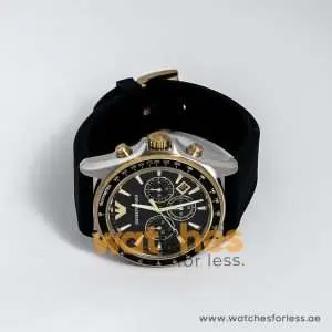 Emporio Armani Men’s Quartz Chronograph Black Silicone Strap Black Dial 44mm Watch AR80003 UAE DUBAI AJMAN SHARJAH ABU DHABI RAS AL KHAIMA UMM UL QUWAIN ALAIN FUJAIRAH