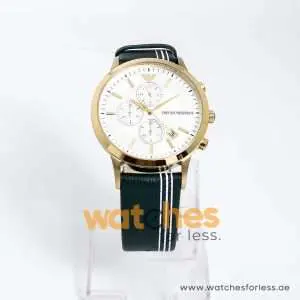 Emporio Armani Men’s Quartz Leather Strap Silver Dial 43mm Watch AR11233 UAE DUBAI AJMAN SHARJAH ABU DHABI RAS AL KHAIMA UMM UL QUWAIN ALAIN FUJAIRAH