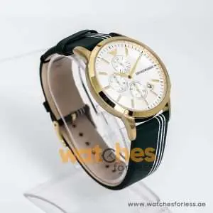 Emporio Armani Men’s Quartz Leather Strap Silver Dial 43mm Watch AR11233 UAE DUBAI AJMAN SHARJAH ABU DHABI RAS AL KHAIMA UMM UL QUWAIN ALAIN FUJAIRAH