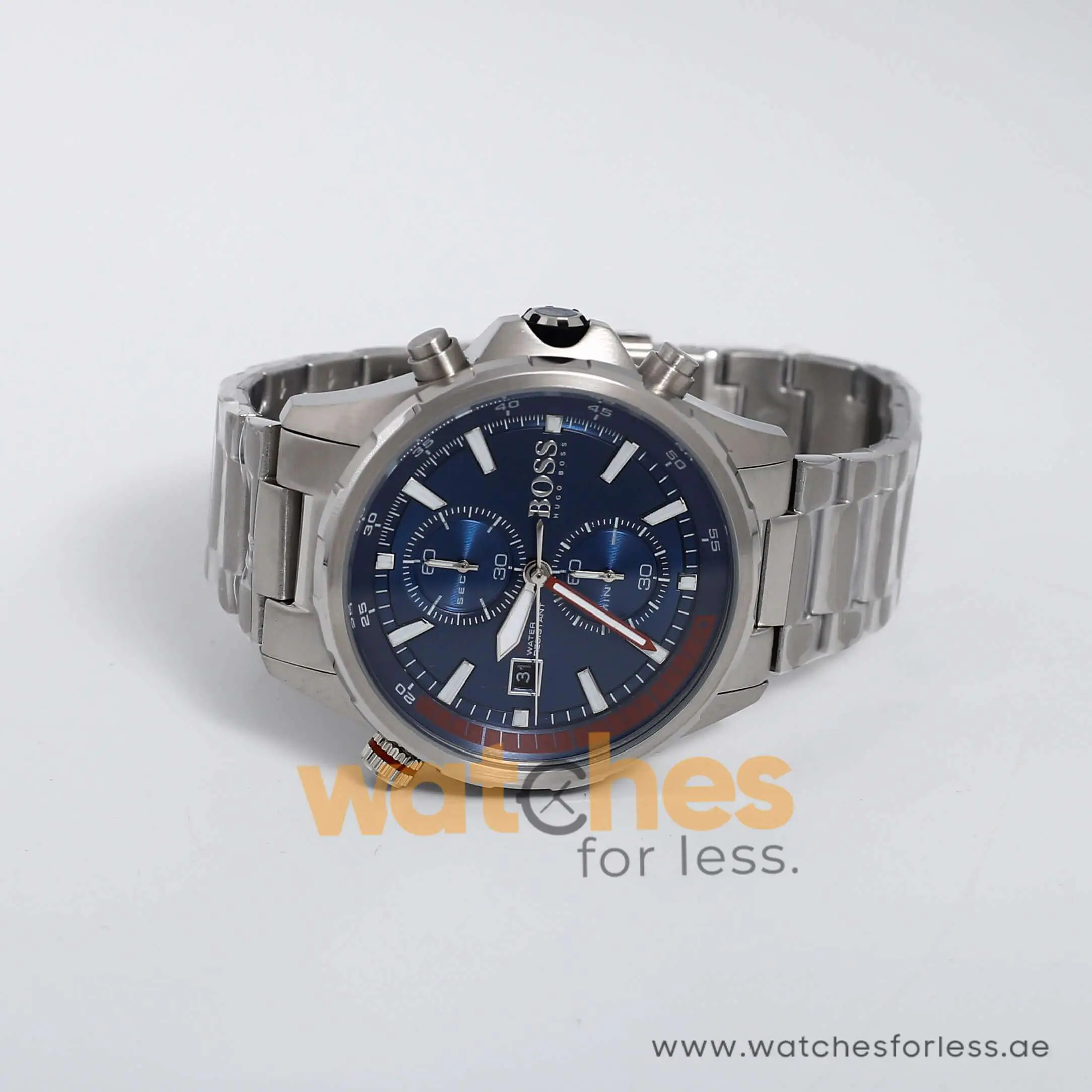 Hugo Boss Men’s Quartz Stainless Steel Blue Dial 46mm Watch 1513823 UAE DUBAI AJMAN SHARJAH ABU DHABI RAS AL KHAIMA UMM UL QUWAIN ALAIN FUJAIRAH