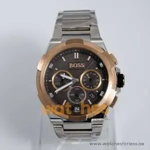 Hugo Boss Men’s Chronograph Quartz Stainless Steel Grey Dial 45mm Watch 1513362 UAE DUBAI AJMAN SHARJAH ABU DHABI RAS AL KHAIMA UMM UL QUWAIN ALAIN FUJAIRAH