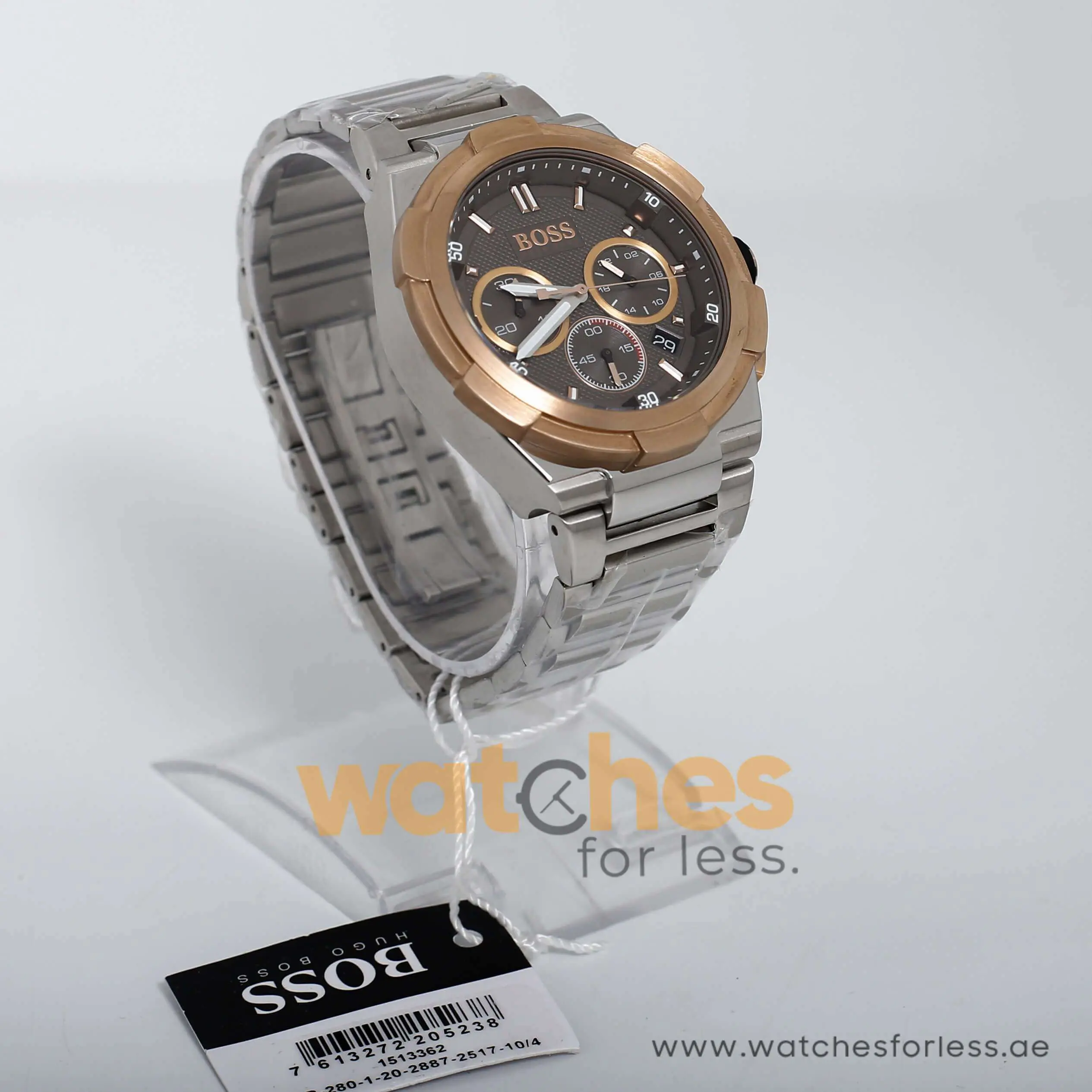 Hugo Boss Men’s Chronograph Quartz Stainless Steel Grey Dial 45mm Watch 1513362 UAE DUBAI AJMAN SHARJAH ABU DHABI RAS AL KHAIMA UMM UL QUWAIN ALAIN FUJAIRAH