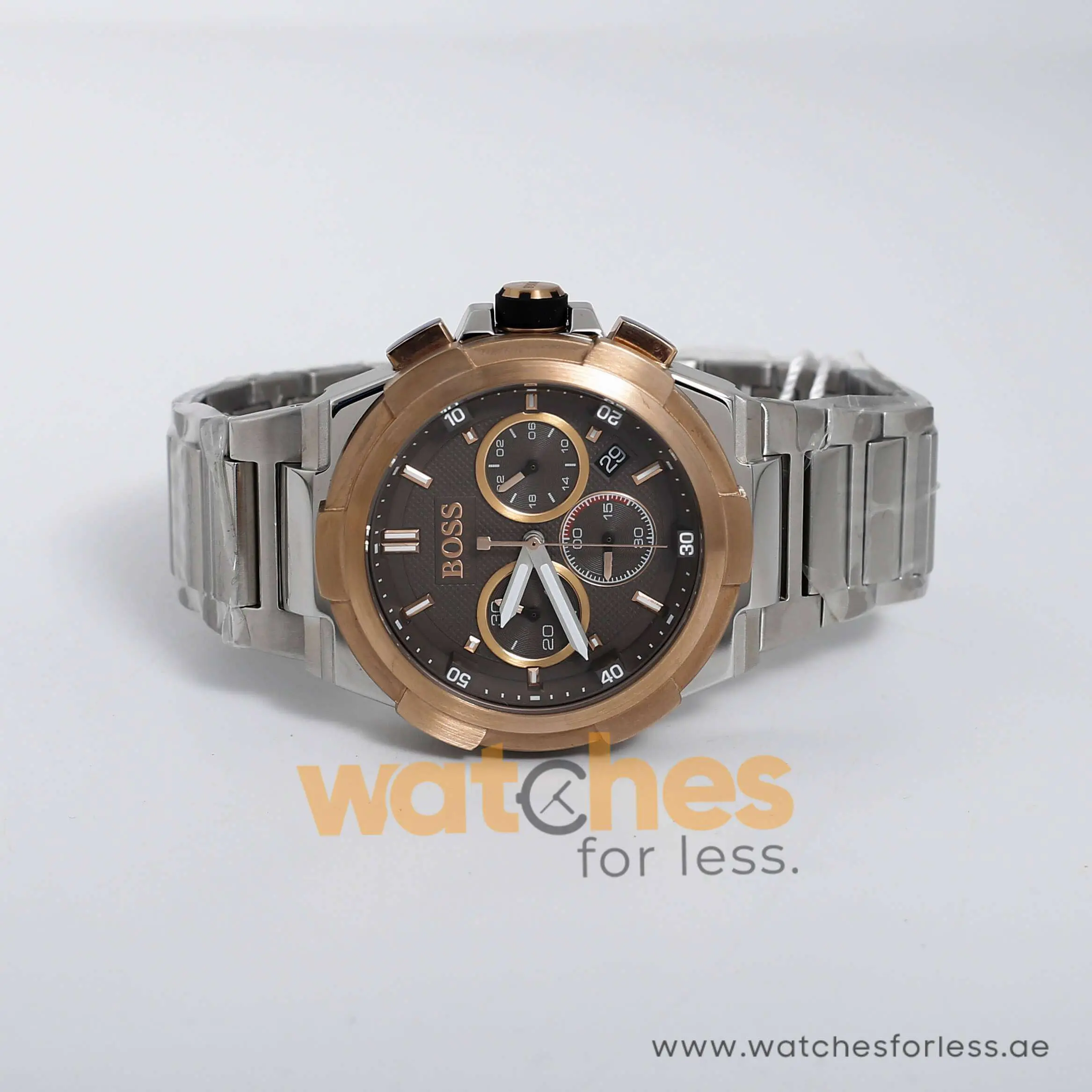 Hugo Boss Men’s Chronograph Quartz Stainless Steel Grey Dial 45mm Watch 1513362 UAE DUBAI AJMAN SHARJAH ABU DHABI RAS AL KHAIMA UMM UL QUWAIN ALAIN FUJAIRAH