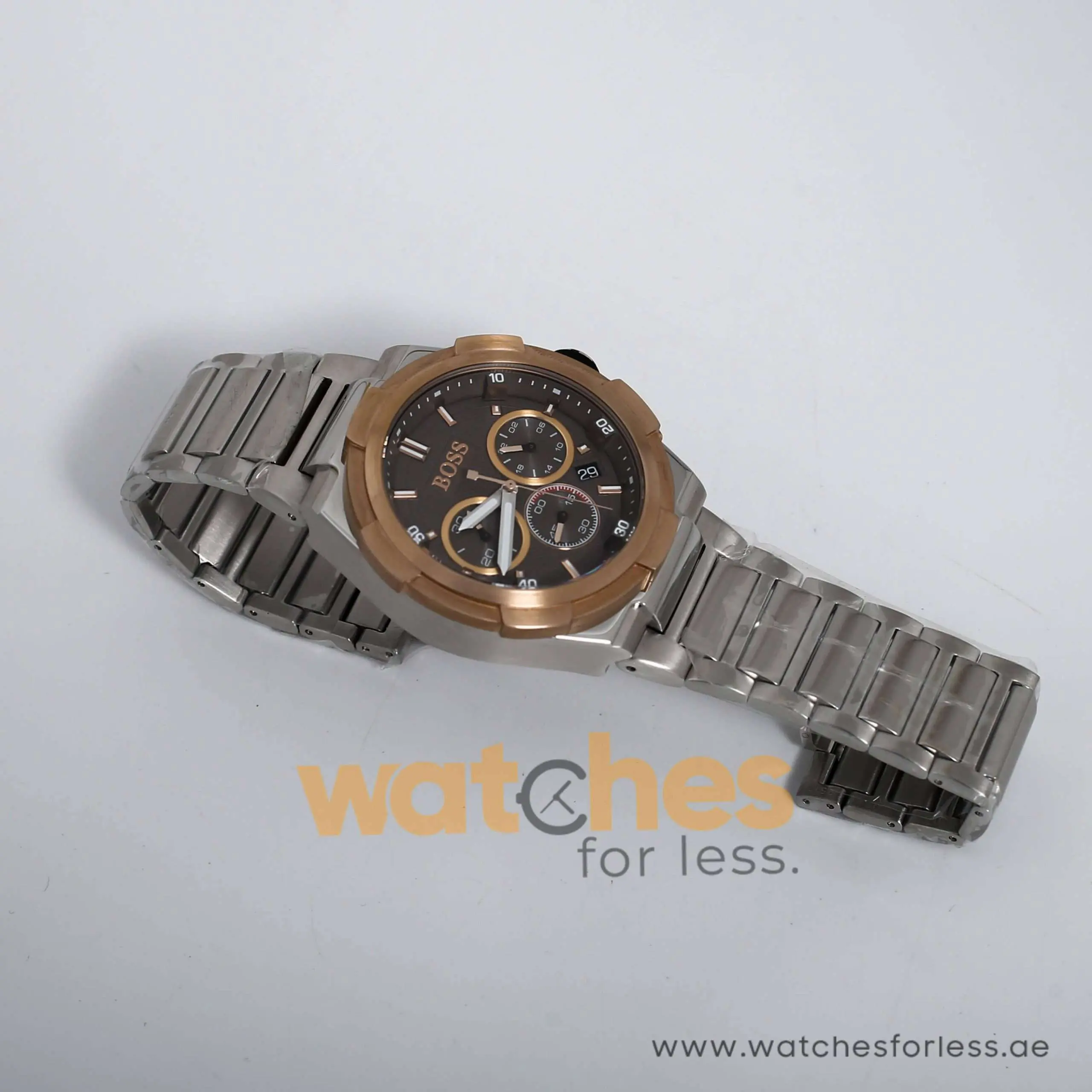 Hugo Boss Men’s Chronograph Quartz Stainless Steel Grey Dial 45mm Watch 1513362 UAE DUBAI AJMAN SHARJAH ABU DHABI RAS AL KHAIMA UMM UL QUWAIN ALAIN FUJAIRAH