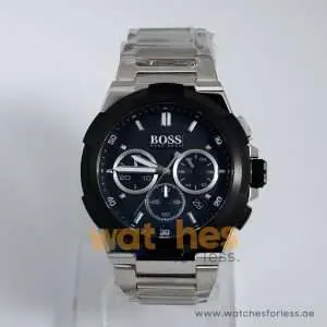 Hugo Boss Men’s Chronograph Quartz Stainless Steel Blue Dial 46mm Watch 1513360 UAE DUBAI AJMAN SHARJAH ABU DHABI RAS AL KHAIMA UMM UL QUWAIN ALAIN FUJAIRAH