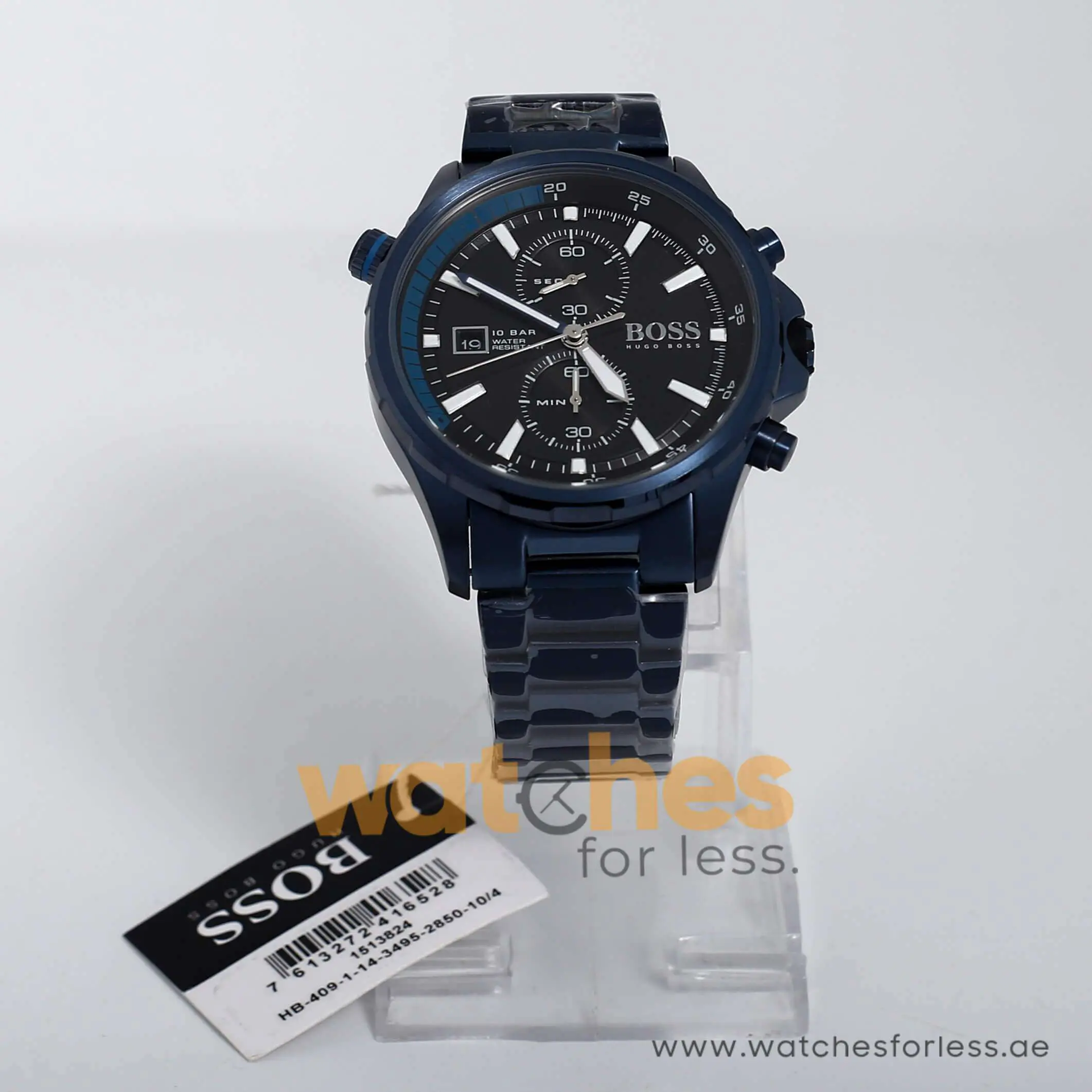 Hugo Boss Men’s Quartz Stainless Steel Black Dial 46mm Watch 1513824 UAE DUBAI AJMAN SHARJAH ABU DHABI RAS AL KHAIMA UMM UL QUWAIN ALAIN FUJAIRAH