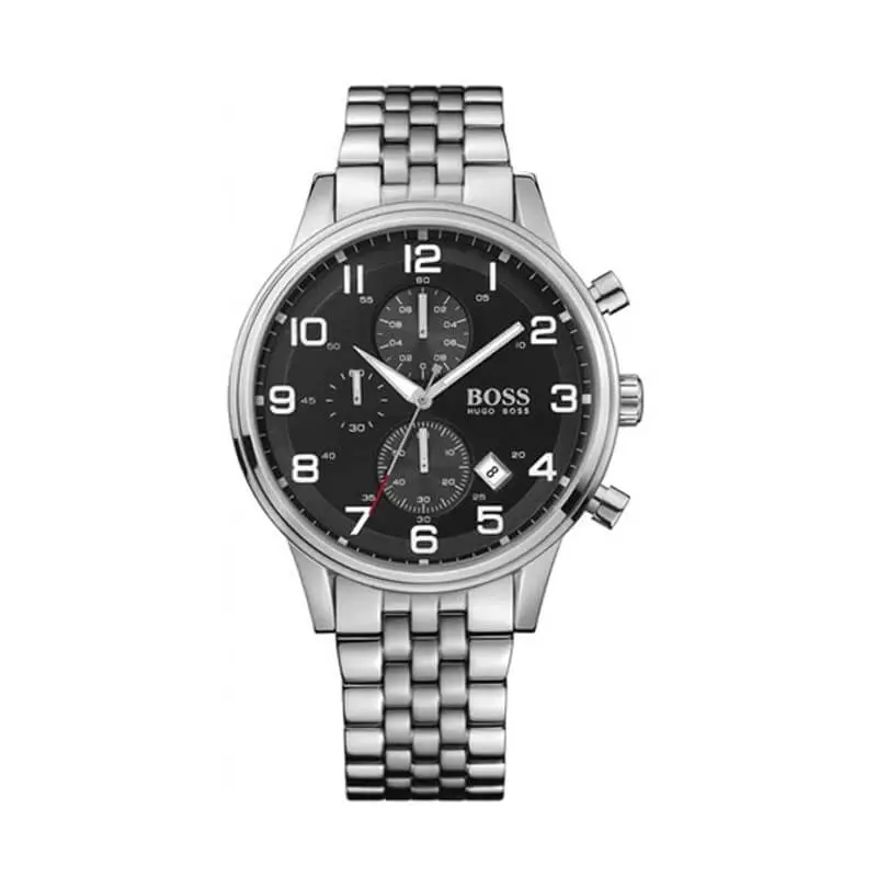 Hugo Boss Men’s Quartz Stainless Steel Black Dial 44mm Watch 1512446 UAE DUBAI AJMAN SHARJAH ABU DHABI RAS AL KHAIMA UMM UL QUWAIN ALAIN FUJAIRAH
