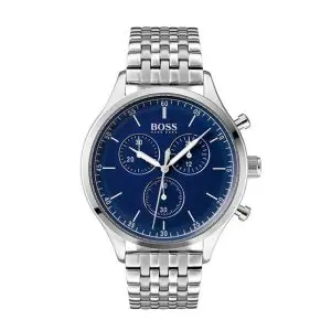 Hugo Boss Men’s Chronograph Quartz Stainless Steel Blue Dial 44mm Watch 1513653 UAE DUBAI AJMAN SHARJAH ABU DHABI RAS AL KHAIMA UMM UL QUWAIN ALAIN FUJAIRAH