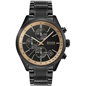 Hugo Boss Men’s Chronograph Quartz Stainless Steel Strap Black Dial 44mm Watch 1513578 UAE DUBAI AJMAN SHARJAH ABU DHABI RAS AL KHAIMA UMM UL QUWAIN ALAIN FUJAIRAH