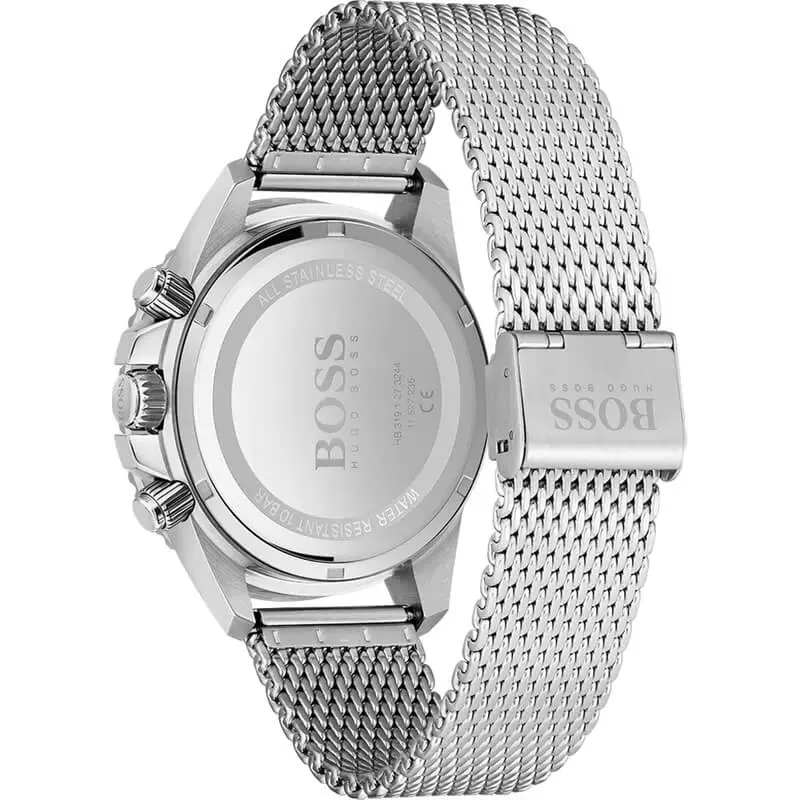 Hugo Boss Men’s Quartz Silver Stainless Steel Black Dial 45mm Watch 1513904 UAE DUBAI AJMAN SHARJAH ABU DHABI RAS AL KHAIMA UMM UL QUWAIN ALAIN FUJAIRAH