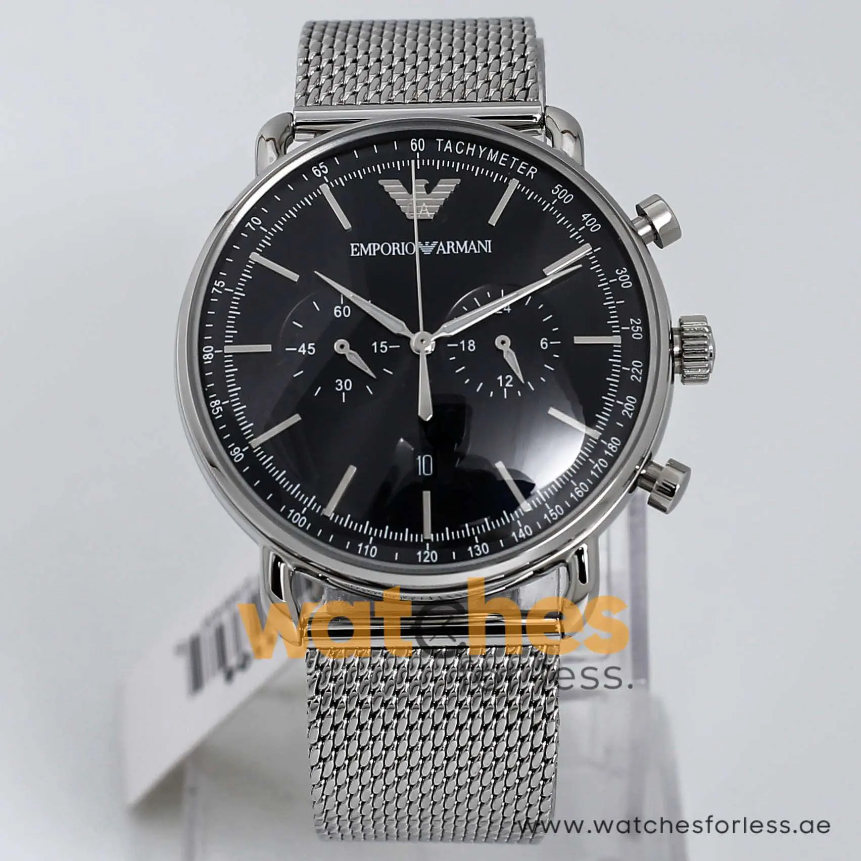 Emporio Armani Men’s Quartz Stainless Steel Black Dial 43mm Watch AR11104 UAE DUBAI AJMAN SHARJAH ABU DHABI RAS AL KHAIMA UMM UL QUWAIN ALAIN FUJAIRAH
