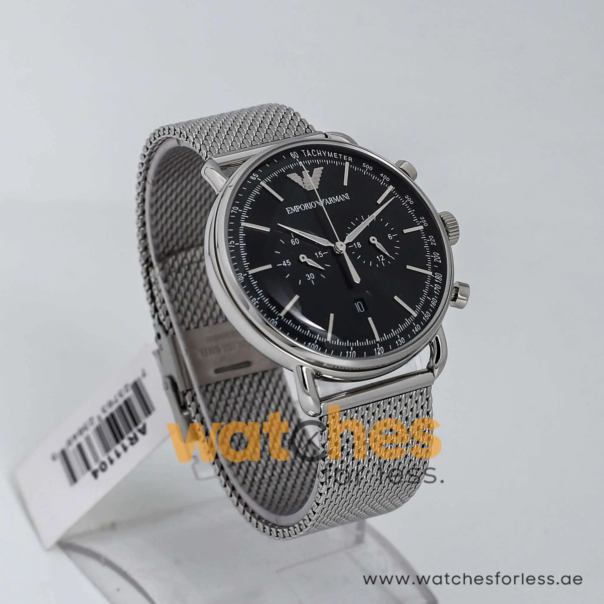 Emporio Armani Men’s Quartz Stainless Steel Black Dial 43mm Watch AR11104 UAE DUBAI AJMAN SHARJAH ABU DHABI RAS AL KHAIMA UMM UL QUWAIN ALAIN FUJAIRAH
