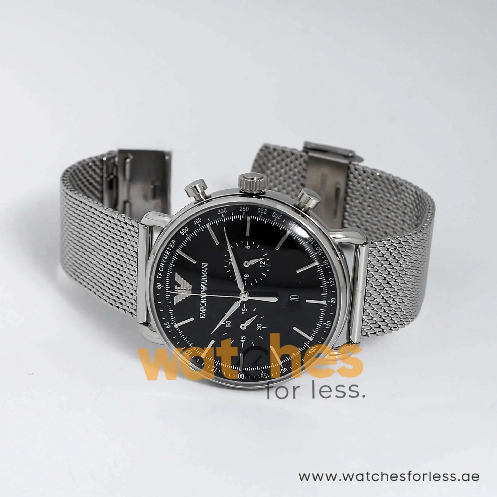 Emporio Armani Men’s Quartz Stainless Steel Black Dial 43mm Watch AR11104 UAE DUBAI AJMAN SHARJAH ABU DHABI RAS AL KHAIMA UMM UL QUWAIN ALAIN FUJAIRAH