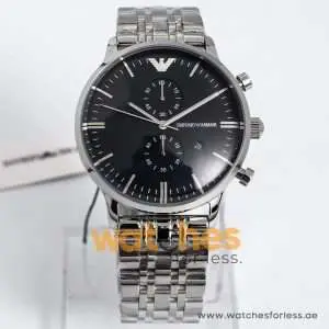 Emporio Armani Men’s Quartz Stainless Steel Black Dial 43mm Watch AR80009 UAE DUBAI AJMAN SHARJAH ABU DHABI RAS AL KHAIMA UMM UL QUWAIN ALAIN FUJAIRAH