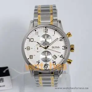 Hugo Boss Men’s Quartz Stainless Steel White Dial 44mm Watch 1513236 UAE DUBAI AJMAN SHARJAH ABU DHABI RAS AL KHAIMA UMM UL QUWAIN ALAIN FUJAIRAH