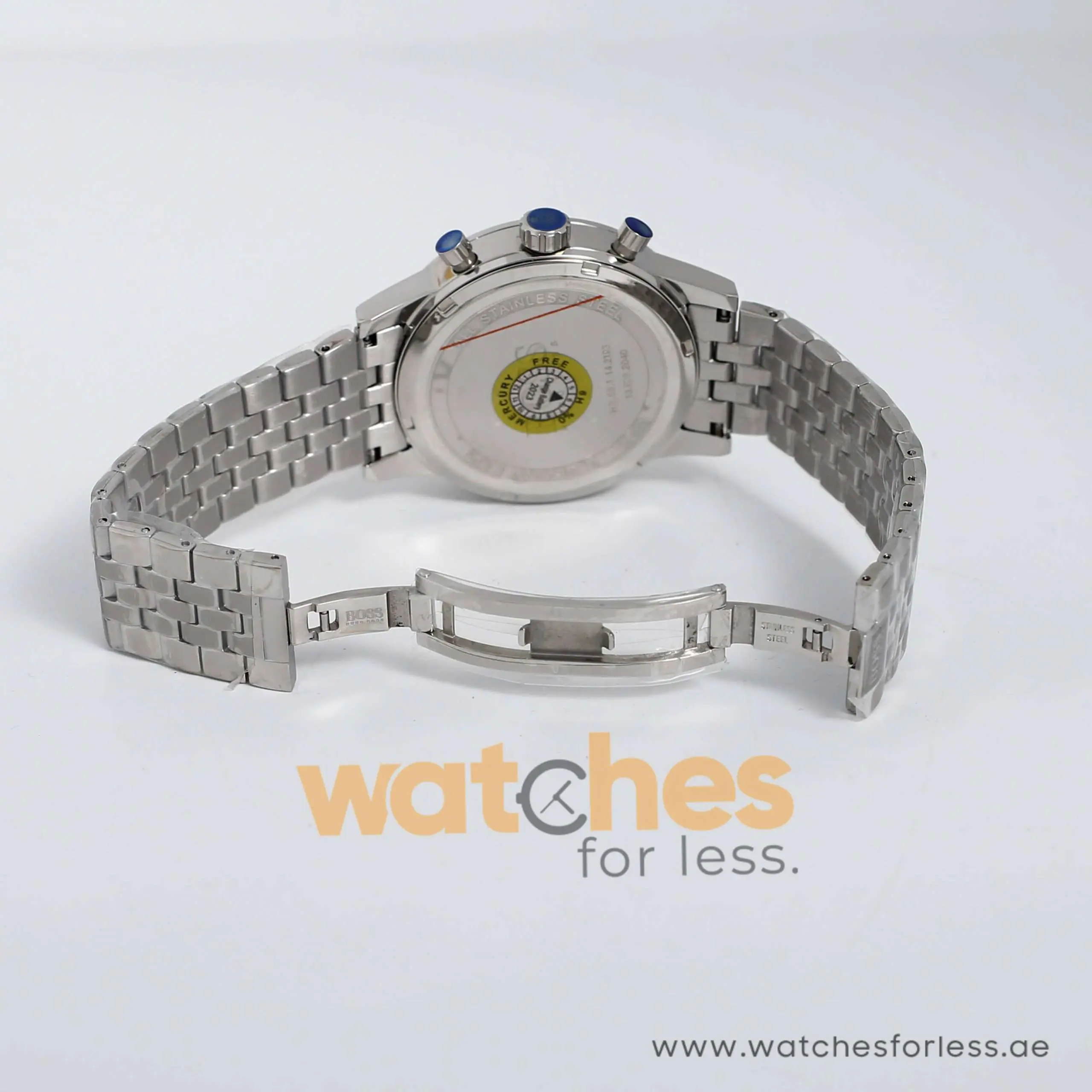 Hugo Boss Men’s Quartz Stainless Steel Black Dial 44mm Watch 1512446 UAE DUBAI AJMAN SHARJAH ABU DHABI RAS AL KHAIMA UMM UL QUWAIN ALAIN FUJAIRAH